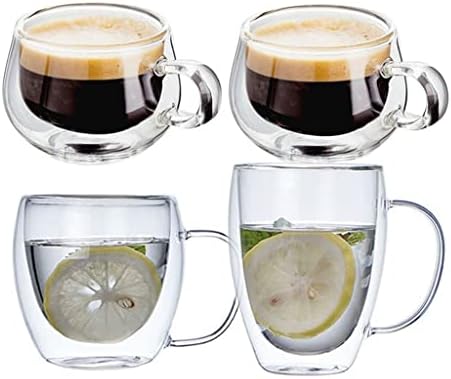 ZCMEB כוס קפה שקופה כוס חלב ויסקי תה בירה קוקטייל כפול ספל ספל שתייה כוסות כוסות